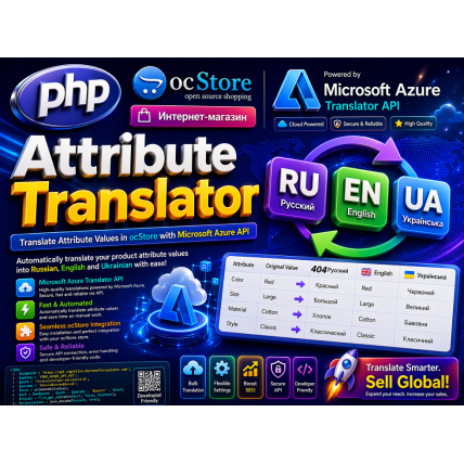 Atribute Translator - перевод значений атрибутов для ocStore 3.0.3.7