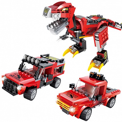 Конструктор Rex Dragon 3 в 1, трансформер, Jiejie 278 дит.