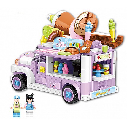 Конструктор Вантажівка з морозивом, Mingdi 486 деталей