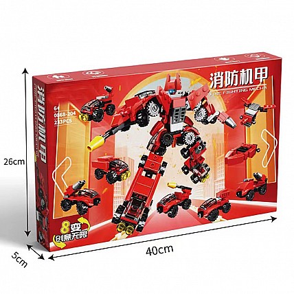 Конструктор Робот-інженер 8 в 1, трансформер, Jiejie 238 дет