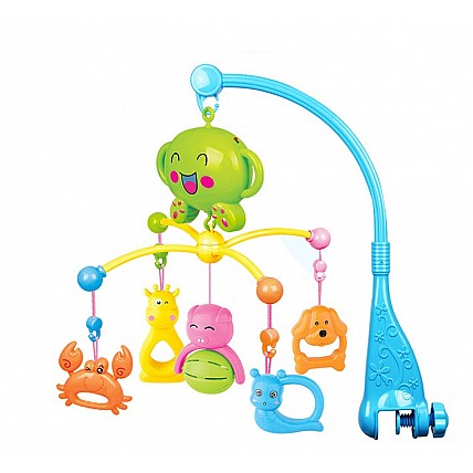 Мобіль музичний на ліжечко, музичний, 5 підвісок (252 мелодії).Блакитний