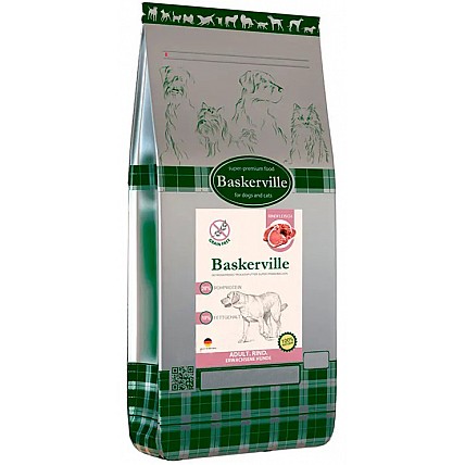 Сухий беззерновий корм для дорослих собак Baskerville. Adult. Rind Яловичина. (20кг)