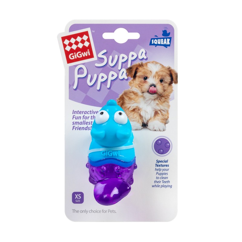 Dog Toy Fox with Squeaker GiGwi Suppa Puppa, Rubber, 9 cm
