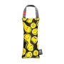 WAUDOG Fun Dog Toy with Squeaker, "Smiley Faces on Black" Design, M, W 9 cm, L 21 cm