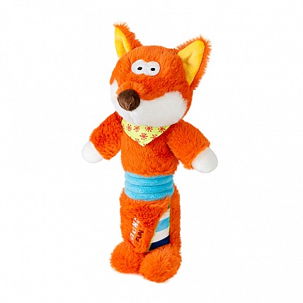 Іграшка для собак Лис з великою пищалкою GiGwi Shaking Fun, текстиль, плюш