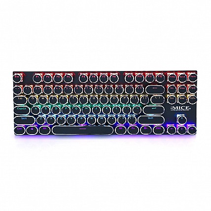 Клавиатура iMICE GK800 USB Wired (TYPE-C) , длина кабеля 100см, (Eng), White/Black, 87к