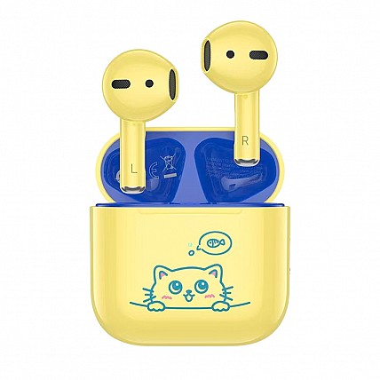 Наушники Bluetooth HOCO EW112, Yellow, Кейс