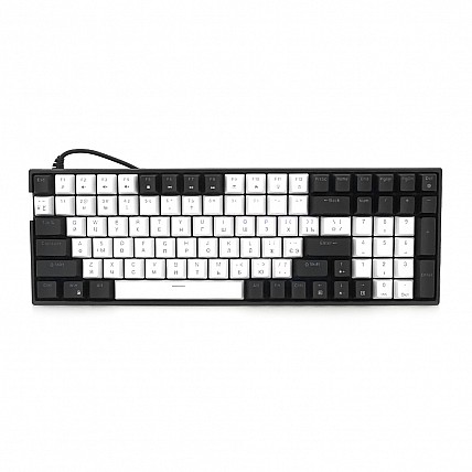 Механическая клавиатура USB XSTRIKE XS-1030, длина кабеля 150см, RGB подсветка, Eng/Укр/Рус, 395х150х45 мм, Black/White, 100к, Q20