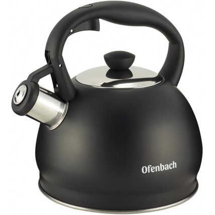 Чайник Ofenbach Magic Kettle 2л з нержавіючої сталі зі свистком, чорний матовий NB-100300