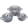 Набор кухонной посуды Ofenbach Snow Marble 8 предметов с двумя прихватками NB-100506