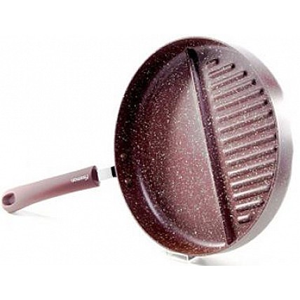 Сковорода-гриль Fissman Mosses Stone Ø26см с разделителем FN-AL-4300