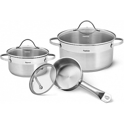 Набор кухонной посуды Fissman Evita 6 предметов, из нержавеющей стали FN-5832