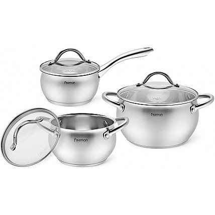 Набор кухонной посуды Fissman Nancy 6 предметов, из нержавеющей стали FN-5830