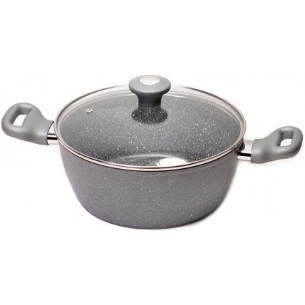 Кастрюля Kamille Grey Gotland 4л с гранитным антипригарным покрытием KM-4281GR