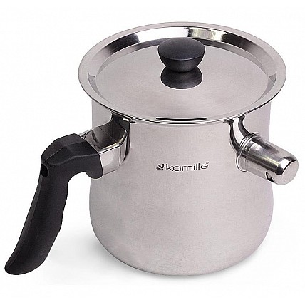 Молоковарка Kamille 1л со свистком и стальной крышкой KM-5840