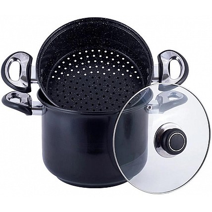 Пароварка Kamille Andrews 1-уровневая Ø28см (10л), углеродистая сталь KM-5831