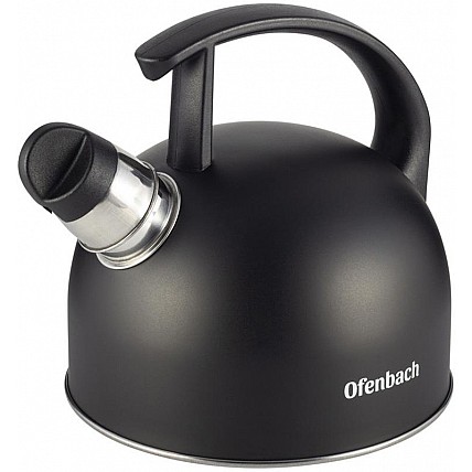 Чайник Ofenbach Magic Kettle 1.5л из нержавеющей стали со свистком, черный матовый NB-100304