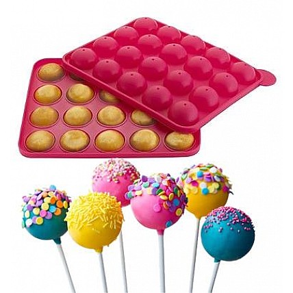 Силиконовая форма для Кейк Попсов (CAKE POPS) 23х19см 20 ячеек HH-652