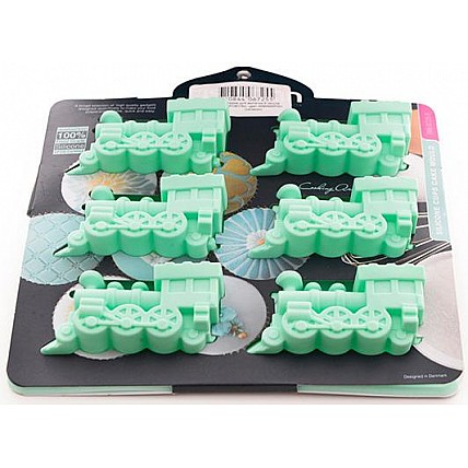 Форма для выпечки Fissman Паровозики силиконовая 22х20см, 6 ячеек FN-6725