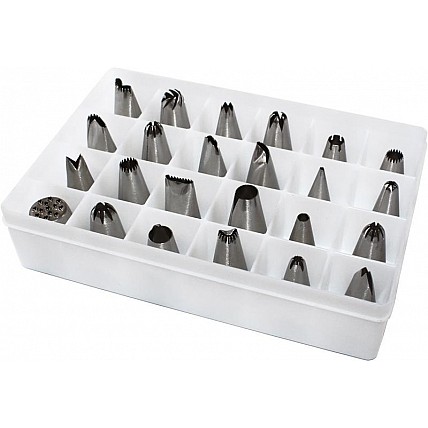 Набор кондитерских насадок Dynasty 24 насадки в боксе GA-18007
