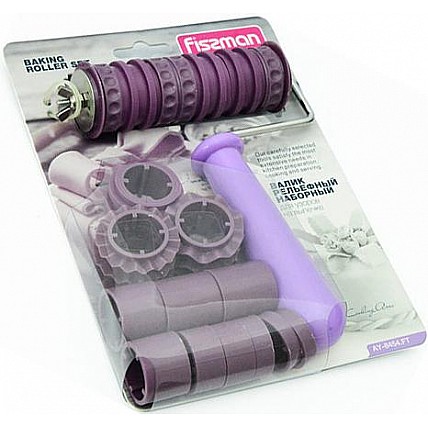 Валик Fissman рельефный наборной для фигурной нарезки и узоров на выпечке FN-AY-8454