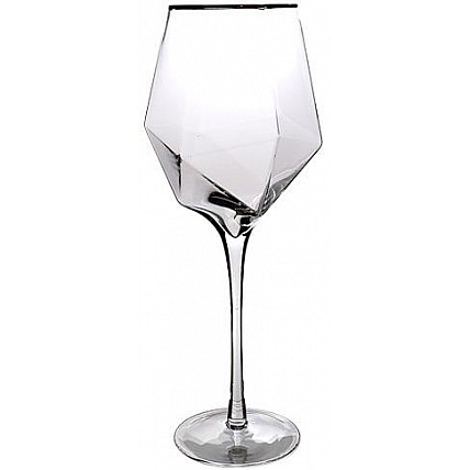 Набор 6 фужеров Facets "Brighton" для вина 650мл, стекло с золотым кантом ST-6699-2