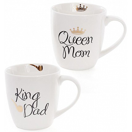 Кружка фарфоровая "Моя королевская семья" 520мл ("King Dad" & "Queen Mom") BD-577-524