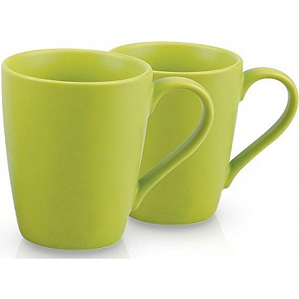 Набор 2 керамические кружки Fissman Sunshine 300мл, цвета лайма FN-SC-9321
