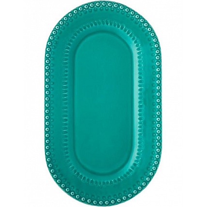 Блюдо овальное Bordallo Pinheiro Fantasia 45х26см Бирюза TR-65004646