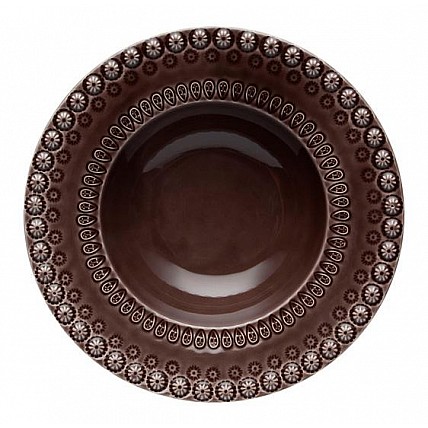 Набор 4 глубоких тарелки Bordallo Pinheiro Fantasia 600мл Коричневые TR-65019121