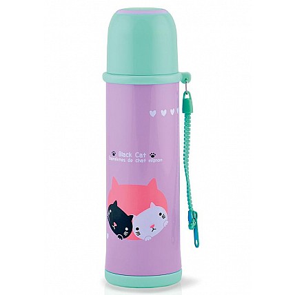 Термос Fissman "Black Cat" 480мл сиреневый FN-VA-9694