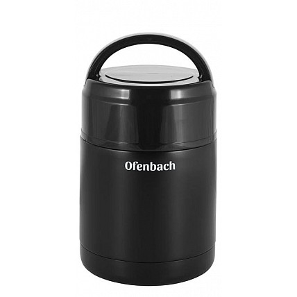 Термос пищевой Ofenbach 600мл из нержавеющей стали, черный NB-101301