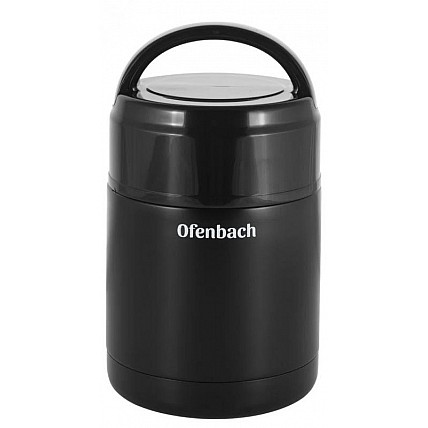 Термос пищевой Ofenbach 800мл из нержавеющей стали, черный NB-101302
