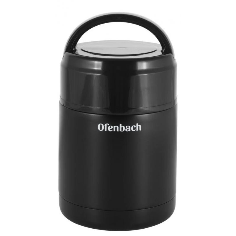 Термос пищевой Ofenbach 800мл из нержавеющей стали, черный NB-101302