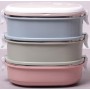 Ланч-бокс Kamille Food Box 3 емкости по 700мл, 20х14.5х18.5см KM-2126
