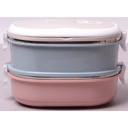 Ланч-бокс Kamille Food Box 2 емкости по 700мл, 20х14.5х13.5см KM-2125