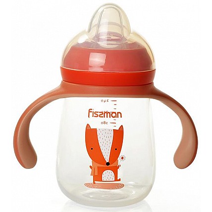 Бутылочка детская для кормления Fissman Babies "Хитрый лис" 260мл с ручками FN-6907