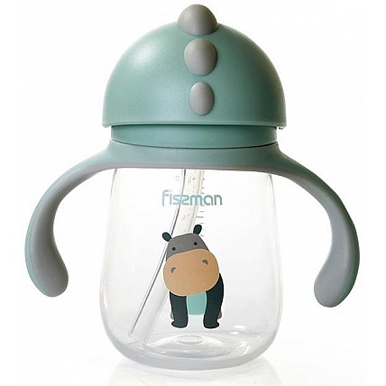 Бутылочка детская Fissman Babies "Бегемот" 260мл с ручками FN-6904