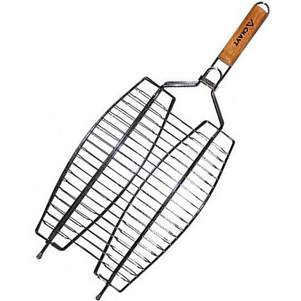 Решетка-гриль для рыбы Kamille "Скаут" двойная 36х25х2см KM-0709