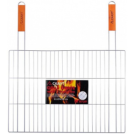 Решетка для барбекю Kamille "Скаут" 54х38см с двумя ручками KM-0739