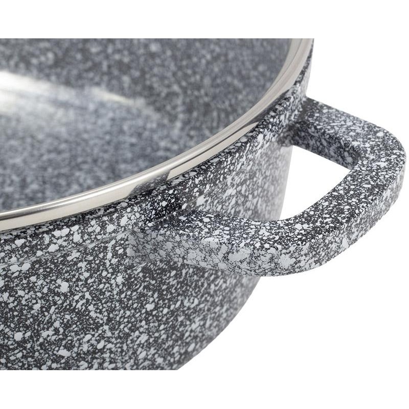 Кастрюля Ofenbach Snow Marble 6.5л индукционная с антипригарным покрытием NB-100502
