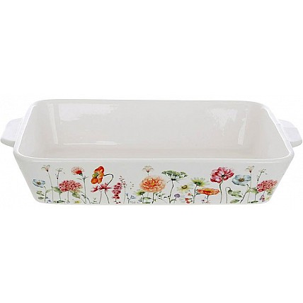 Форма для запекания и сервировки Flower Garden фарфоровая 34х20х5.5см BD-K074