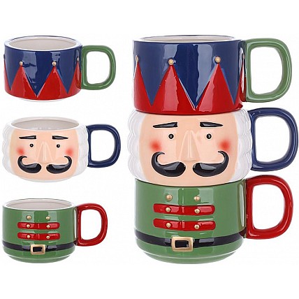 Набор кружек керамических "Щелкунчик" 3 кружки по 380мл BD-827-887