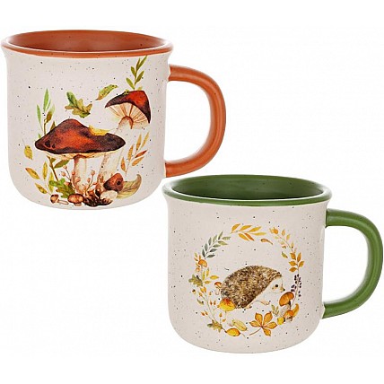 Набор 4 керамические кружки "Лесная Поляна" 350мл BD-733-740