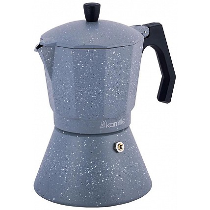 Кофеварка гейзерная Kamille Andel Grey 600мл на 12 чашек KM-2519GR