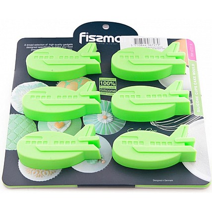 Форма для випічки Fissman Зелений Літак силіконовий 22х20см, 6 осередків