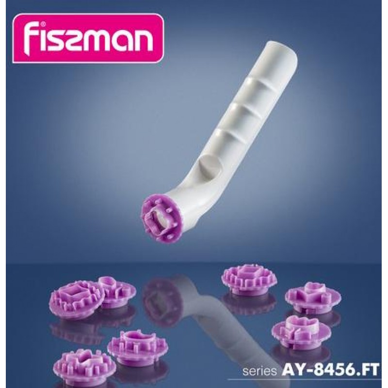 Набір 8 штампів Fissman Decorator для печива Ø3см із ручкою