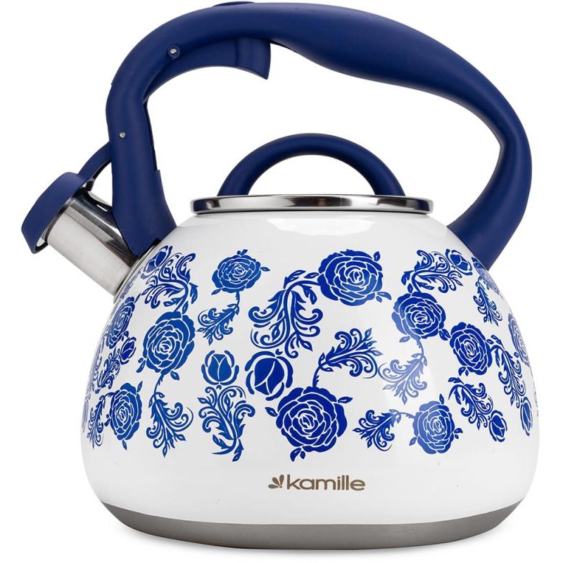 Kamille Blue Rose 2.7L індукційний чайник зі сталі з свистком KM-0870
