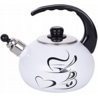 Емальований чайник Kamille «Чашка чаю» 2.5L з свистком KM-1036