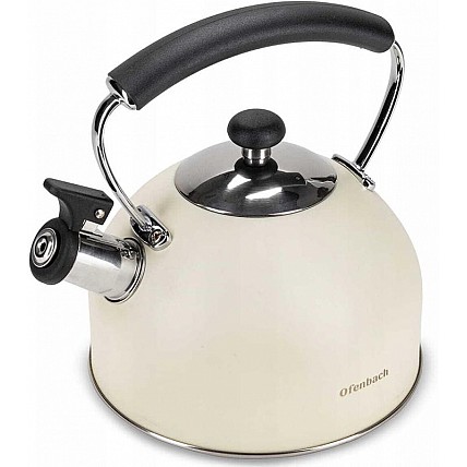 Чайник Ofenbach 2.2л нержавеющая сталь со свистком, бежевый матовый NB-100325
